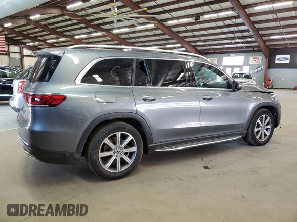 2021 Mercedes-Benz GLS 450 with VIN 4JGFF5KE1MA433451, listed as a Copart auction lot 47578184 with 30,296 mi miles and Salvage Title. Bid and sale history available at DreamBid. Image 3.