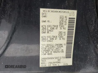 2014 Nissan Titan SV with VIN 1N6BA0EK6EN507279, listed as a IAAI auction lot 41870383 with 205,603 mi miles. Bid and sale history available at carsss.com. Image 9.