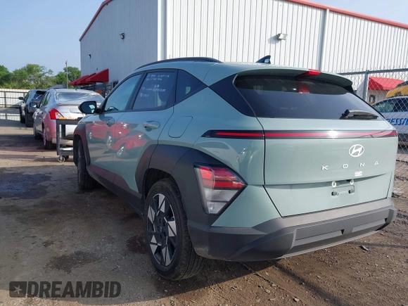 2025 Hyundai Kona SEL with VIN KM8HB3AB4SU192285, listed as a IAAI auction lot 41920239 with 12,211 mi miles. Bid and sale history available at carsss.com. Image 3.