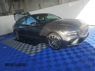 2023 Genesis G70 2.0T with VIN KMTG34TA7PU131187, listed as a Copart auction lot 75328684 with 32,784 mi miles and Non Repairable. Bid and sale history available at carsss.com. Image 4.