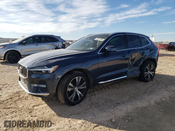 2023 Volvo XC60 Plus Bright Theme с VIN YV4L12DNXP1203748, выставлен на аукционе Copart как лот 46814495 с пробегом 5 243 миль миль и Списание • Salvage title. История ставок и продаж доступна на DreamBid. Изображение 1.