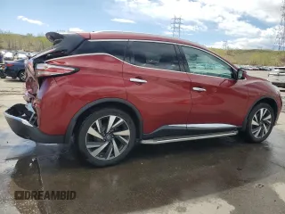 2016 Nissan Murano SL z VIN 5N1AZ2MH3GN115433, wystawiony jako Copart lot #55054515 z przebiegiem 105 035 mil mil oraz Szkoda całkowita • Salvage title. Historia ofert i sprzedaży dostępna na DreamBid. Obrazek 3.
