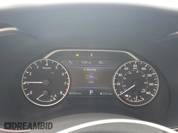 2016 Nissan Maxima S with VIN 1N4AA6AP2GC419711, listed as a Copart auction lot 59930825 with 80,598 mi miles and Salvage title. Bid and sale history available at DreamBid. Image 9.