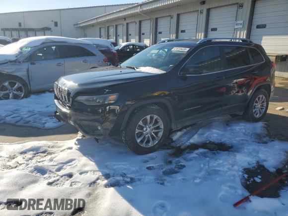2019 Jeep Cherokee Latitude with VIN 1C4PJLCB2KD204577, listed as a Copart auction lot 41619435 with 143,501 mi miles and Salvage Title. Bid and sale history available at carsss.com. Image 1.