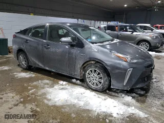 2019 Toyota Prius LE with VIN JTDL9RFU4K3005186, listed as a Copart auction lot 46004545 with 54,827 mi miles and Salvage Title. Bid and sale history available at carsss.com. Image 4.