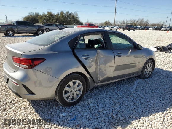 2022 Kia Rio S with VIN 3KPA24ADXNE477511, listed as a Copart auction lot 48555265 with 32,147 mi miles and Salvage Title. Bid and sale history available at carsss.com. Image 3.