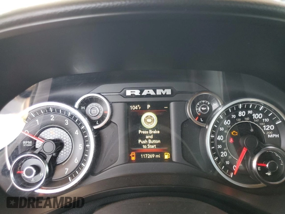 2019 Ram 1500 Big Horn z VIN 1C6SRFFT2KN780244, wystawiony jako Copart lot #60891565 z przebiegiem 117 269 mil mil oraz Czysty tytuł • Clean title. Historia ofert i sprzedaży dostępna na DreamBid. Obrazek 9.