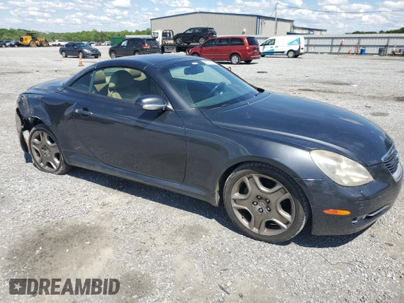 2006 Lexus SC 430 with VIN JTHFN48Y369001045, listed as a Copart auction lot 55725575 with 185,164 mi miles and Salvage title. Bid and sale history available at DreamBid. Image 4.
