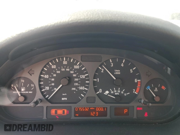 2002 BMW 3 Series 325i with VIN WBAEV33402KL76354, listed as a Copart auction lot 48049005 with 75,532 mi miles and Salvage Title. Bid and sale history available at carsss.com. Image 9.