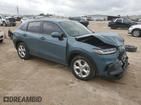 2023 Honda HR-V LX with VIN 3CZRZ1H34PM705094, listed as a Copart auction lot 55854825 with 26,607 mi miles and Salvage title. Bid and sale history available at DreamBid. Image 4.