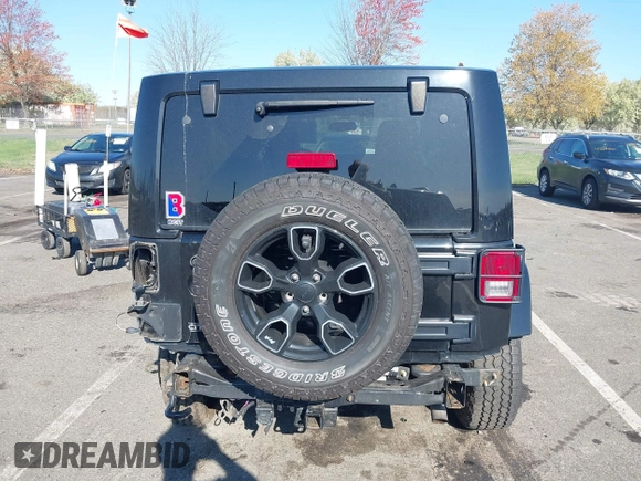 2017 Jeep Wrangler Unlimited Sahara with VIN 1C4BJWEG6HL625415, listed as a IAAI auction lot 42060481 with 56,107 mi miles and . Bid and sale history available at DreamBid. Image 16.