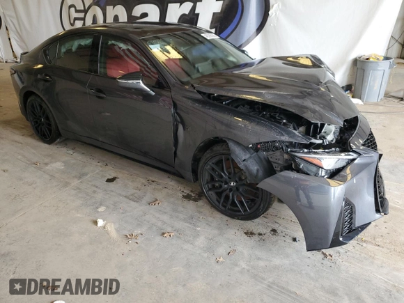 2023 Lexus IS with VIN JTHAP1D20P5002277, listed as a Copart auction lot 48396655 with 25,654 mi miles and Salvage Title. Bid and sale history available at carsss.com. Image 4.