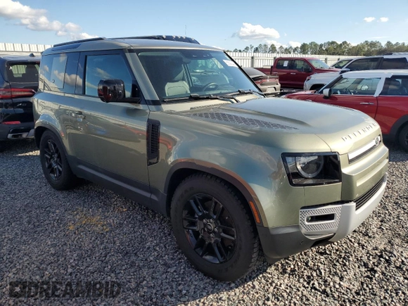 2023 Land Rover Defender S with VIN SALEJ6EX2P2121454, listed as a Copart auction lot 85629244 with 32,155 mi miles and Salvage title. Bid and sale history available at DreamBid. Image 4.