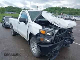 2020 Chevrolet Silverado 1500 Work Truck with VIN 3GCNWAEF8LG228206, listed as a IAAI auction lot 42151947 with 73,333 mi miles. Bid and sale history available at carsss.com. Image 1.
