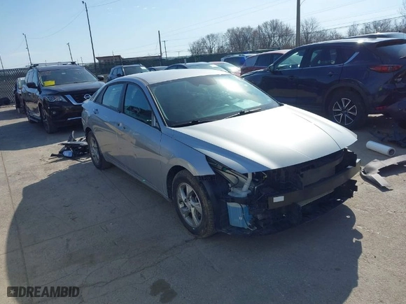 2021 Hyundai Elantra SE with VIN 5NPLL4AG1MH019074, listed as a IAAI auction lot 41755879 with 22,972 mi miles. Bid and sale history available at carsss.com. Image 1.