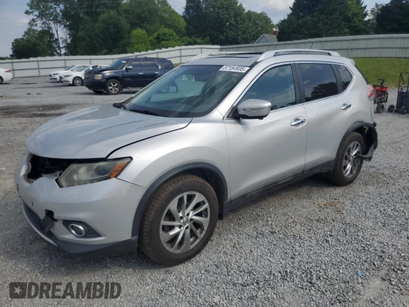 2015 Nissan Rogue SL z VIN 5N1AT2MV1FC755240, wystawiony jako Copart lot #57154935 z przebiegiem 139 975 mil mil oraz Szkoda całkowita • Salvage title. Historia ofert i sprzedaży dostępna na DreamBid. Obrazek 1.