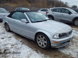 2003 BMW 3 Series 325Ci with VIN WBABS334X3PG89785, listed as a IAAI auction lot 41182094 with 121,426 mi miles and . Bid and sale history available at DreamBid. Image 1.