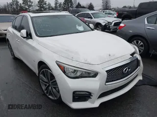 2017 Infiniti Q50 2.0t with VIN JN1CV7AP0HM641062, listed as a IAAI auction lot 41380194 with 114,813 mi miles. Bid and sale history available at carsss.com. Image 1.