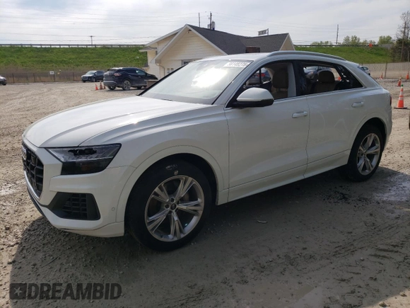 2023 Audi Q8 Premium with VIN WA1AVBF10PD024362, listed as a Copart auction lot 56148275 with 38,853 mi miles and Salvage title. Bid and sale history available at DreamBid. Image 1.