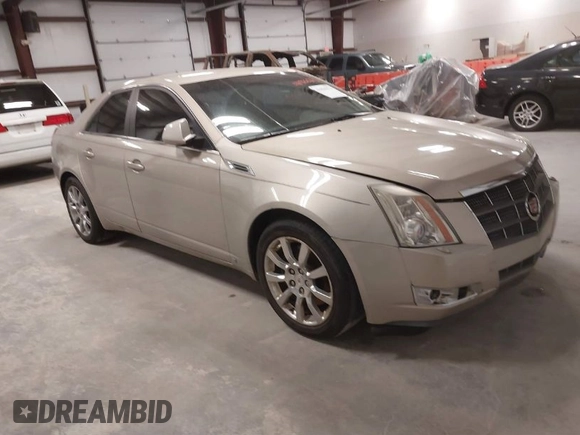 2008 Cadillac CTS RWD w/1SB with VIN 1G6DR57V680205679, listed as a IAAI auction lot 41826273 with 153,061 mi miles. Bid and sale history available at carsss.com. Image 1.
