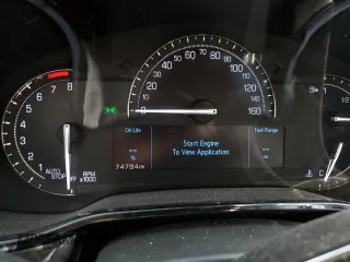 2018 Cadillac CTS Luxury AWD with VIN 1G6AX5SSXJ0156143, listed as a Copart auction lot 49527045 with 74,794 mi miles and Salvage Title. Bid and sale history available at DreamBid. Image 9.