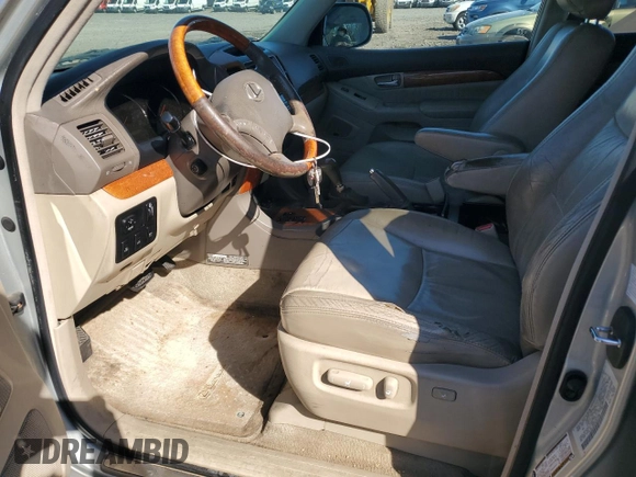 2005 Lexus GX 470 with VIN JTJBT20X450081856, listed as a Copart auction lot 46337545 with 382,956 mi miles and Clean Title. Bid and sale history available at DreamBid. Image 7.
