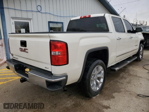 2014 GMC Sierra 1500 SLT with VIN 3GTU2VEC1EG382439, listed as a Copart auction lot 51769985 with 124,125 mi miles and Salvage Title. Bid and sale history available at DreamBid. Image 3.