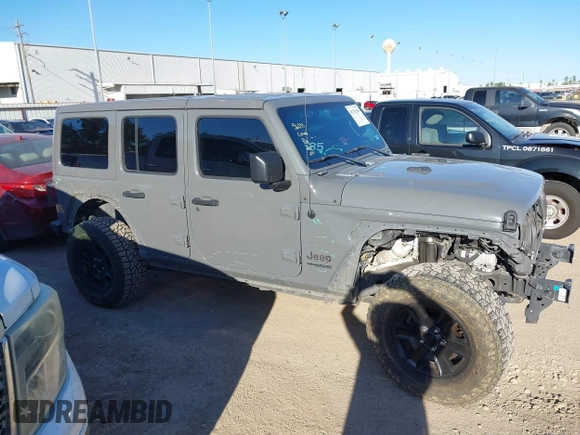 2018 Jeep Wrangler Unlimited Sahara with VIN 1C4HJXEG8JW239535, listed as a IAAI auction lot 41711596 with 85,675 mi miles. Bid and sale history available at carsss.com. Image 14.