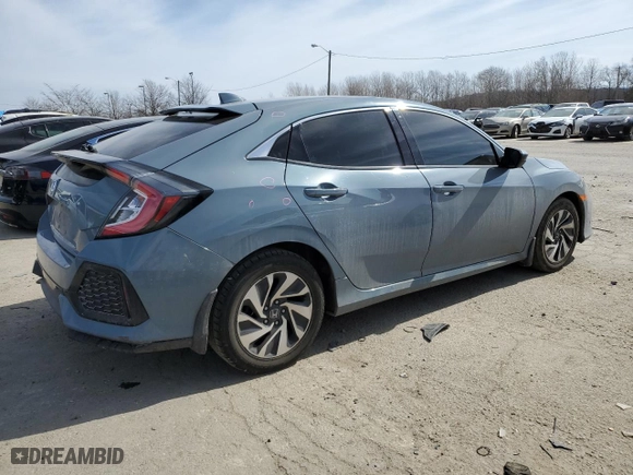 2017 Honda Civic Hatchback LX with VIN SHHFK7H23HU210428, listed as a Copart auction lot 47044015 with 123,826 mi miles and Salvage Title. Bid and sale history available at carsss.com. Image 3.