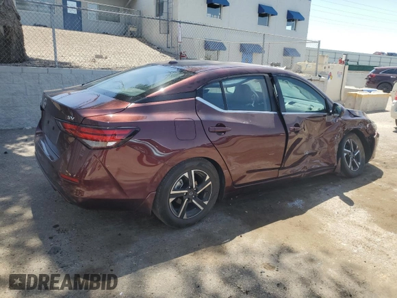 2024 Nissan Sentra SV with VIN 3N1AB8CV5RY332624, listed as a Copart auction lot 58671425 with 11,924 mi miles and Salvage title. Bid and sale history available at DreamBid. Image 3.