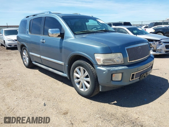 2008 Infiniti QX56 with VIN 5N3AA08C48N907934, listed as a IAAI auction lot 42070287 with 220,766 mi miles. Bid and sale history available at carsss.com. Image 1.