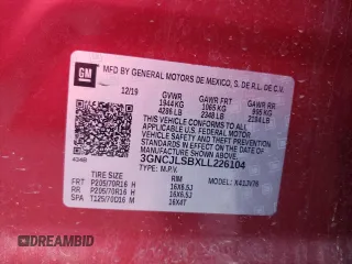 2020 Chevrolet Trax LT с VIN 3GNCJLSBXLL226104, выставлен на аукционе Copart как лот 54131024 с пробегом 32 368 миль миль и Списание • Salvage title. История ставок и продаж доступна на DreamBid. Изображение 24.