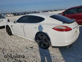 2012 Porsche Panamera Turbo with VIN WP0AC2A7XCL090859, listed as a Copart auction lot 80329554 with 165,622 mi miles and Salvage Title. Bid and sale history available at carsss.com. Image 2.