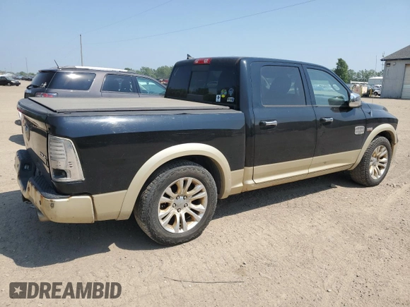 2013 Ram 1500 Laramie Longhorn with VIN 1C6RR7PT8DS522043, listed as a Copart auction lot 60427685 with 156,226 mi miles and Clean title. Bid and sale history available at DreamBid. Image 3.