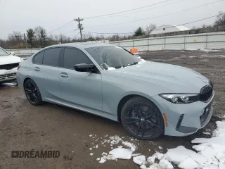 2024 BMW 3 Series M340i xDrive with VIN 3MW49FF0XR8E53835, listed as a Copart auction lot 43255935 with 2,569 mi miles and Salvage Title. Bid and sale history available at carsss.com. Image 4.
