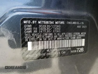 2024 Mitsubishi Mirage Black Edition with VIN ML32AWHJ5RH003144, listed as a Copart auction lot 63340375 with 80,712 mi miles and Salvage title. Bid and sale history available at DreamBid. Image 12.