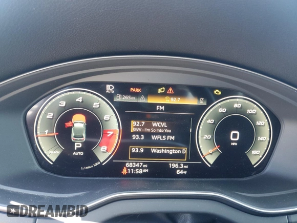 2021 Audi Q5 Premium Plus with VIN WA1BAAFY7M2059902, listed as a Copart auction lot 48525035 with 68,347 mi miles and Salvage Title. Bid and sale history available at carsss.com. Image 9.