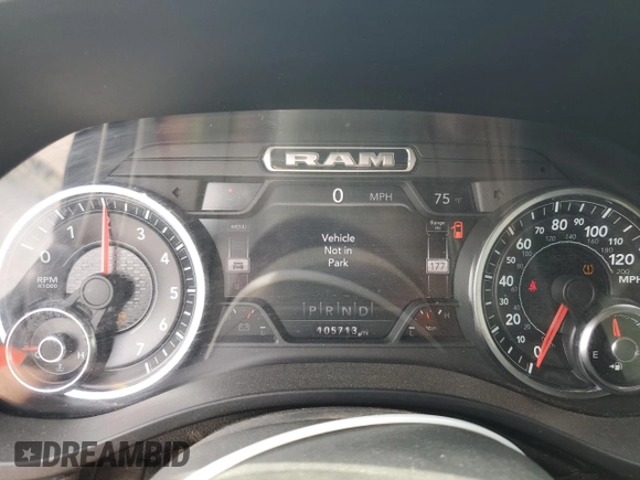 2019 Ram 1500 Big Horn/Lone Star with VIN 1C6SRFFT0KN747680, listed as a Copart auction lot 51099415 with 105,713 mi miles and Salvage Title. Bid and sale history available at carsss.com. Image 9.