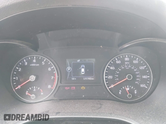 2017 Kia Optima LX with VIN 5XXGT4L36HG147615, listed as a IAAI auction lot 41710145 with 125,743 mi miles. Bid and sale history available at carsss.com. Image 7.