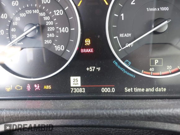 2015 BMW 3 Series 328i with VIN WBA3A5C58FF610035, listed as a IAAI auction lot 40986949 with 73,083 mi miles. Bid and sale history available at carsss.com. Image 7.