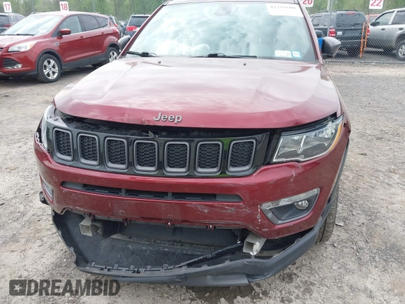 2021 Jeep Compass 80th Anniversary with VIN 3C4NJDEB9MT551945, listed as a IAAI auction lot 42241600 with 33,020 mi miles and . Bid and sale history available at DreamBid. Image 6.