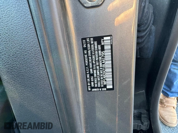 2011 Porsche Cayenne S with VIN WP1AB2A21BLA41795, listed as a Copart auction lot 52769055 with 161,613 mi miles and Clean title. Bid and sale history available at DreamBid. Image 10.