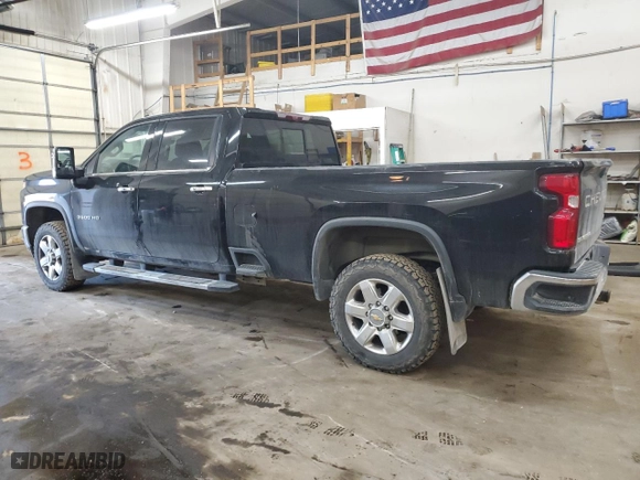 2021 Chevrolet Silverado 3500HD LTZ with VIN 1GC4YUEY6MF195556, listed as a Copart auction lot 42080565 with 137,185 mi miles and Salvage Title. Bid and sale history available at carsss.com. Image 2.