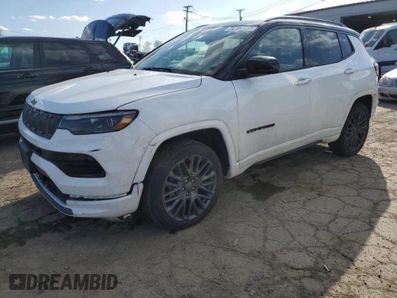 2022 Jeep Compass High Altitude with VIN 3C4NJDCBXNT100723, listed as a Copart auction lot 47873765 with 33,061 mi miles and Clean Title. Bid and sale history available at carsss.com. Image 1.