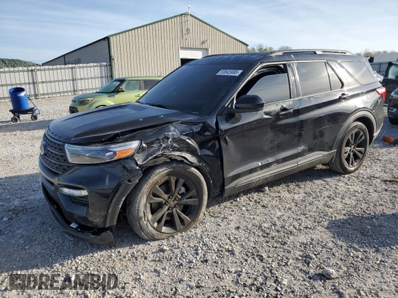 2023 Ford Explorer XLT with VIN 1FMSK8DH4PGA26521, listed as a Copart auction lot 53845995 with 47,588 mi miles and Salvage title. Bid and sale history available at DreamBid. Image 1.