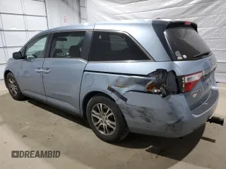 2013 Honda Odyssey EX-L with VIN 5FNRL5H68DB059146, listed as a Copart auction lot 47190105 with 200,378 mi miles and Salvage Title. Bid and sale history available at DreamBid. Image 2.