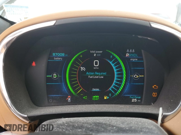 2016 Chevrolet Volt Premier with VIN 1G1RB6S57GU131712, listed as a Copart auction lot 48529675 with 87,008 mi miles and Salvage Title. Bid and sale history available at carsss.com. Image 9.