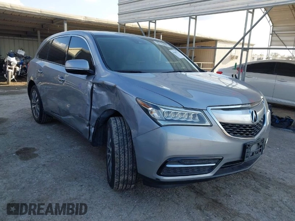 2016 Acura MDX w/Tech with VIN 5FRYD3H4XGB021609, listed as a IAAI auction lot 41459777 with 103,294 mi miles. Bid and sale history available at carsss.com. Image 1.