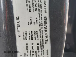 2018 Tesla Model 3 Long Range Battery z VIN 5YJ3E1EB2JF169809, wystawiony jako Copart lot #60623104 z przebiegiem 81 747 mil mil oraz Tytuł czysty. Historia ofert i sprzedaży dostępna na DreamBid. Obrazek 14.