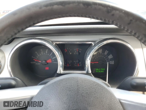 2007 Ford Mustang Deluxe with VIN 1ZVFT80N075264020, listed as a Copart auction lot 50575815 with 99,728 mi miles and Salvage Title. Bid and sale history available at carsss.com. Image 9.